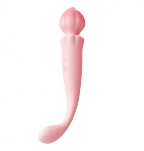 MizzZee - Peach Dual-Head Vibrators Wand (Chargeable - Pink)